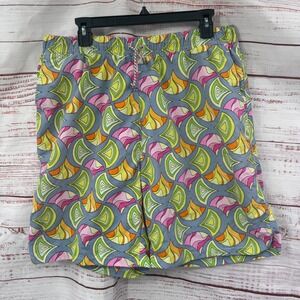 Peter Millar Shorts‎ Mens Large Swim Trunks Board Shorts Abstract Print